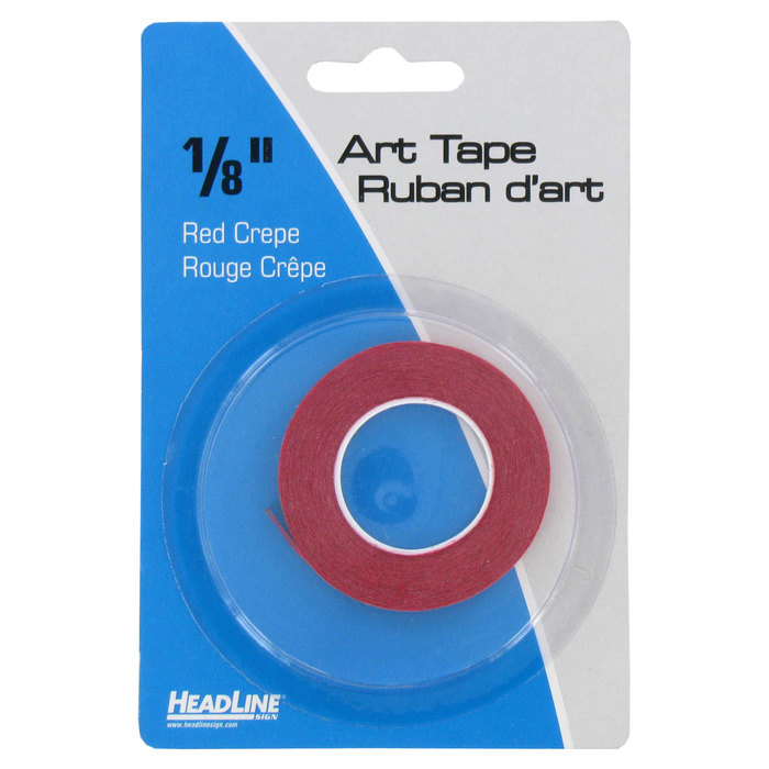 Red HeadLine Crepe Graphic Art Tape 1/8" Art Other Art reyada